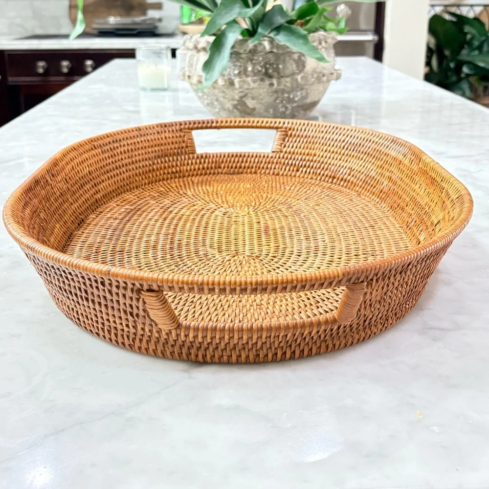 Willams Sonoma Hapao Oval Tray in Tea Stain  18 x 14 NWT